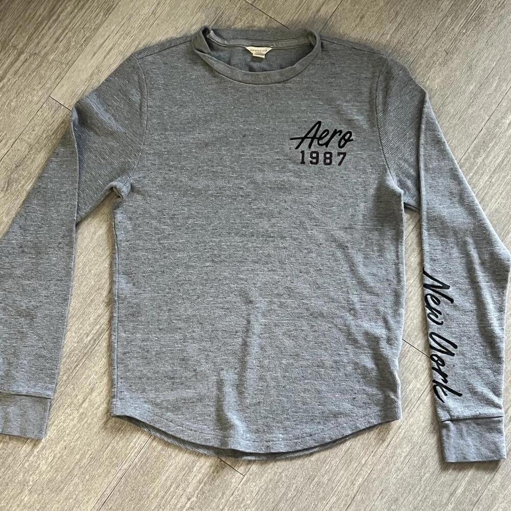 Grey Aeropostale long sleeve shirt #longsleeve